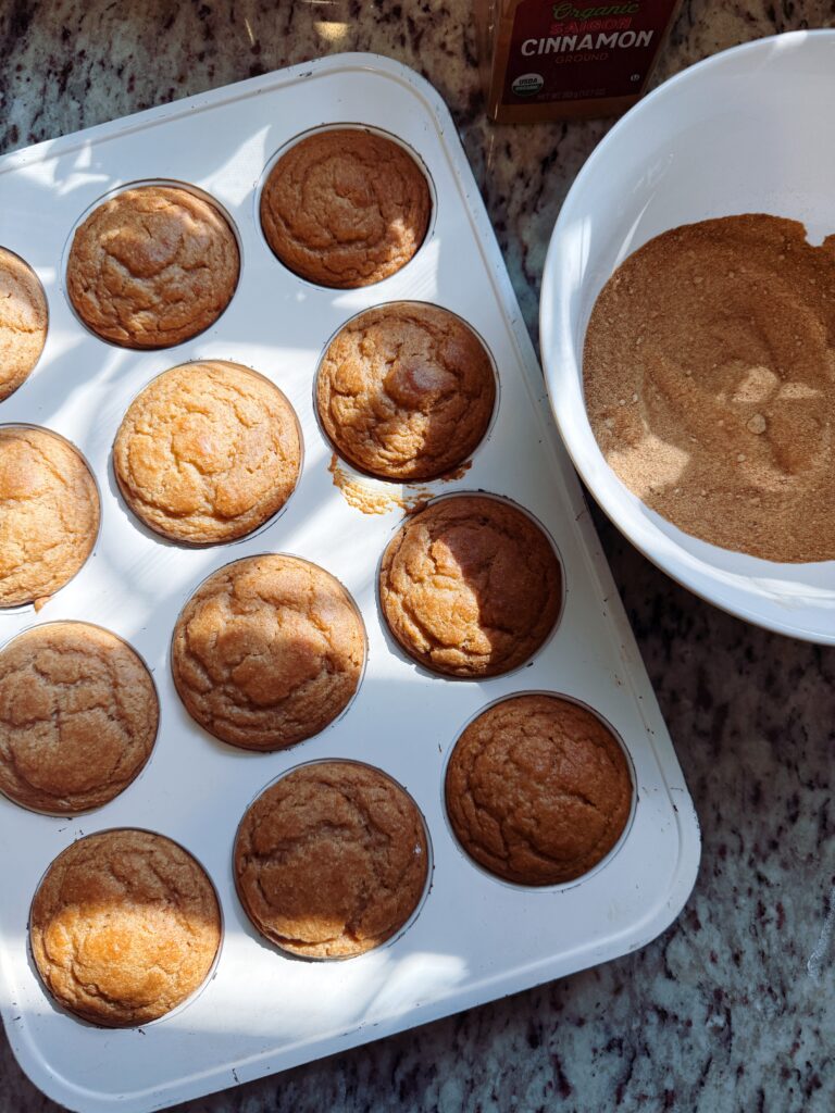 gluten free cinnamon apple sauce muffins