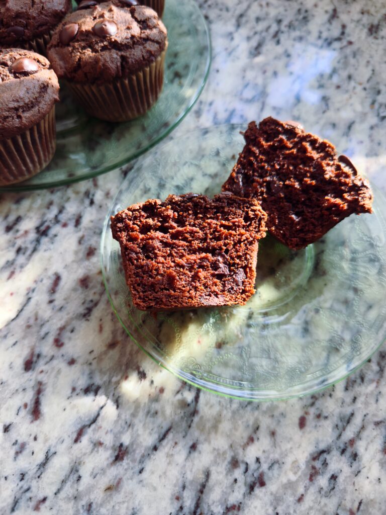 Easy Double Chocolate Chip Muffins | Gluten-Free
