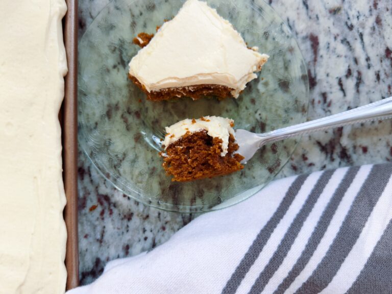 Gluten-Free Pumpkin Sheet Cake | With Cream Cheese Frosting